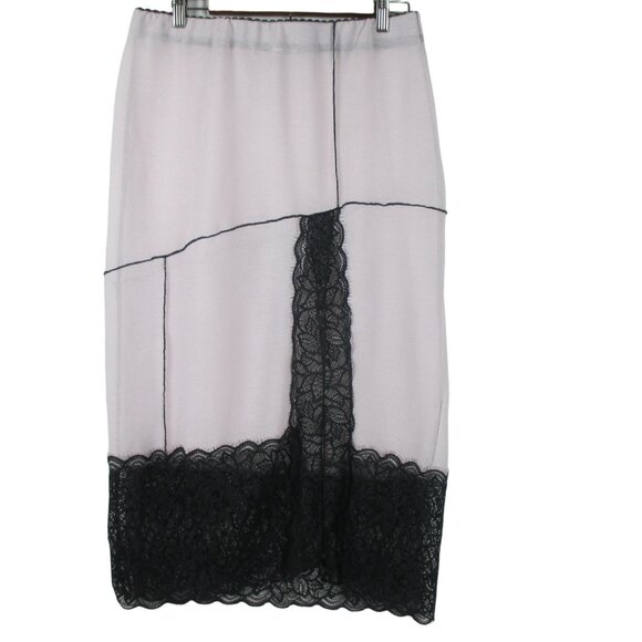 Free People Intimately Into You Half Column Slip Size: S  Lilac and Black NEW - Picture 1 of 8